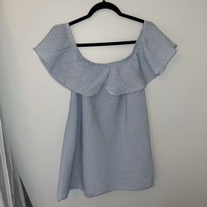UO (Cooperative) OTS Blue and White Dress Medium